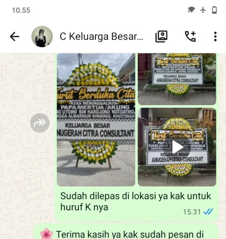 Pengiriman Papan Bunga Duka Jurangjero Sluke